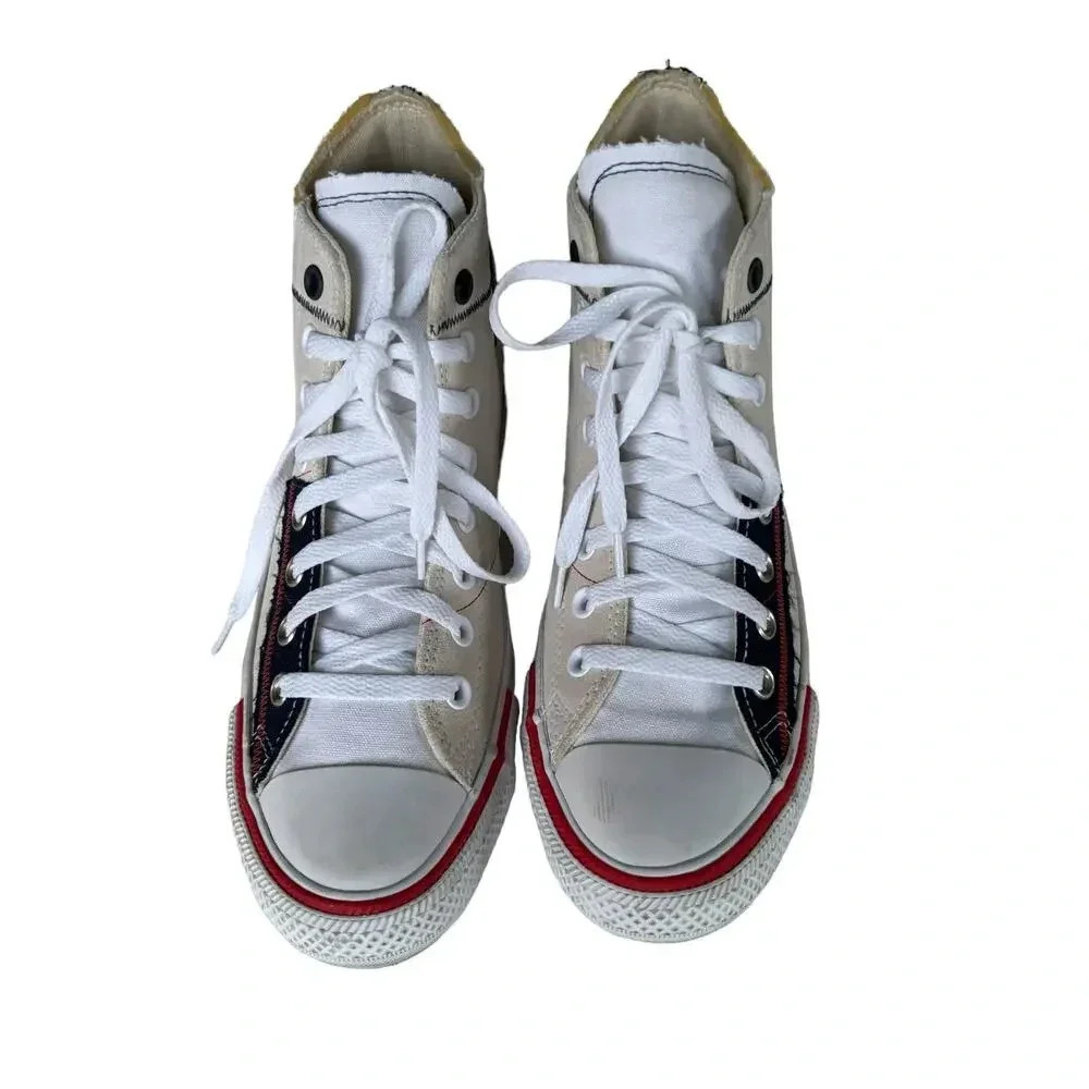 Chuck Taylor All Star Craft High PS White Midnight Navy Men Size 8 Women Size 10 - Picture 6 of 10